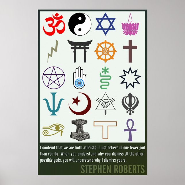 Póster Menos Deus | Stephen Roberts (Frente)