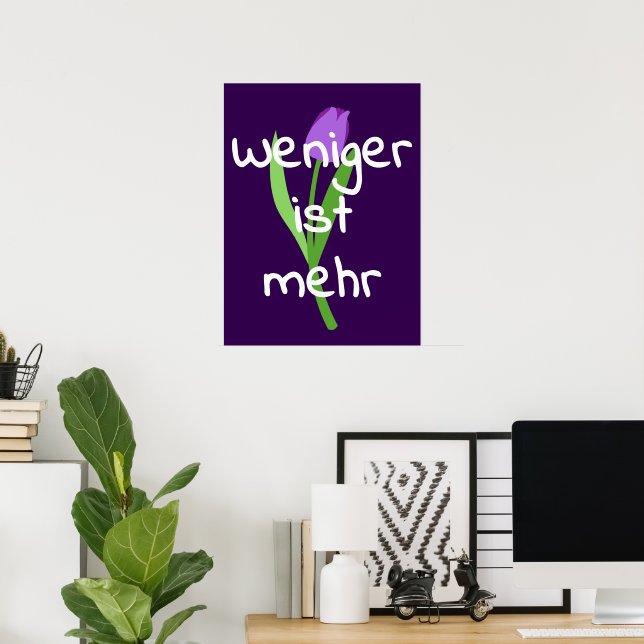 Poster Menos É Mais (Escritório em casa)