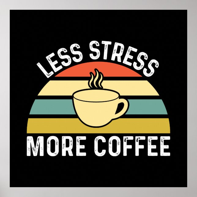Poster Menos stress em mais café (Frente)