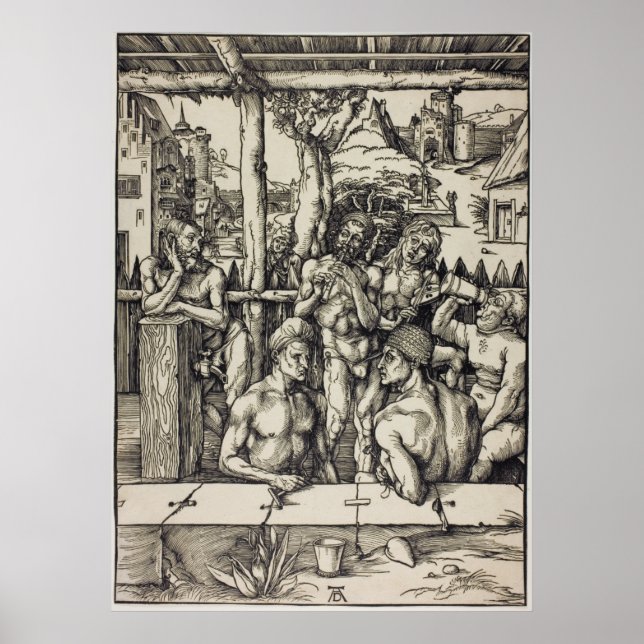 Póster Mens Bath por Albrecht Durer (Frente)