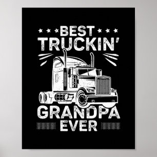 Poster Mens Best Truckin Avô Ever Driver