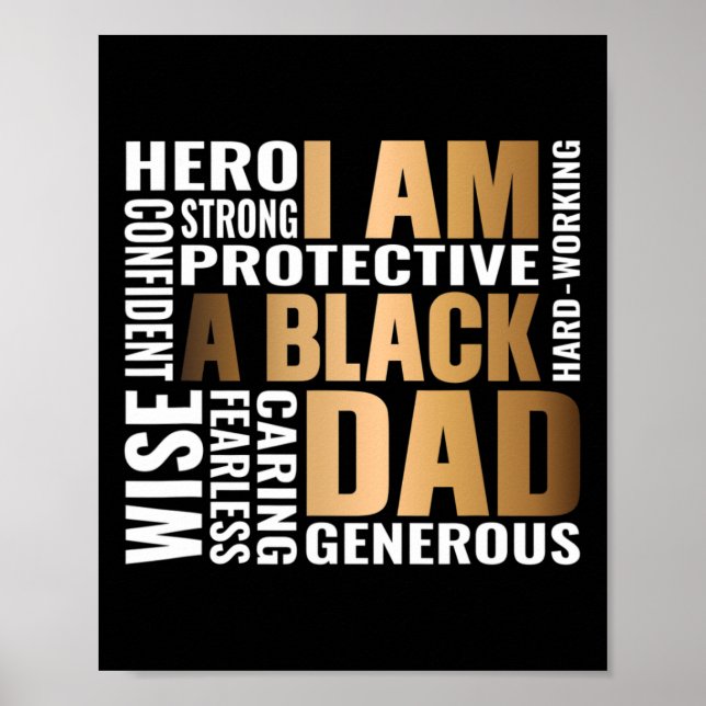 Poster Mens Black Padre King Problema com o Pai do Dia de (Frente)