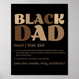 Poster Mens Black Pai Melanin Definição Afro-Americana