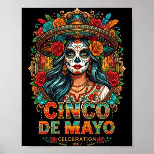 Poster Mens Cinco De Maio 1862 Festa Dia Hispânico De