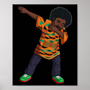 Poster Mens Dabbing African American Man Juneteenésimo Ne