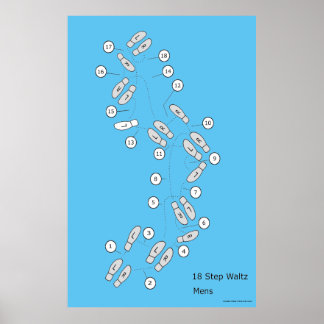Póster Mens de Passos Básicos Waltz 18