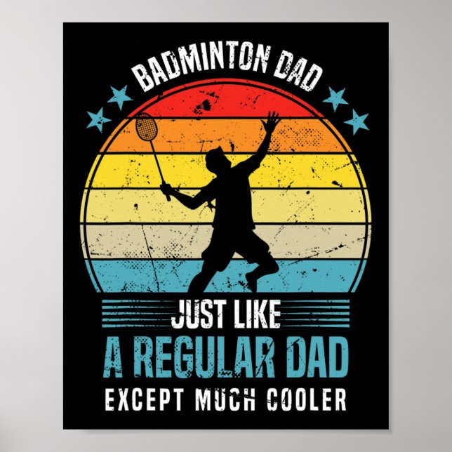 Poster Mens Dminton Pai Funny Dminton Lover Dizendo (Frente)