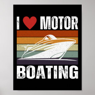 Poster Mens Engraçado Boater Velocidade da Vida Capitão E