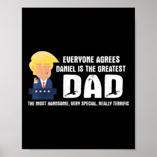 Poster Mens Engraçado Trump Dizendo Maioria de Pais - Dan