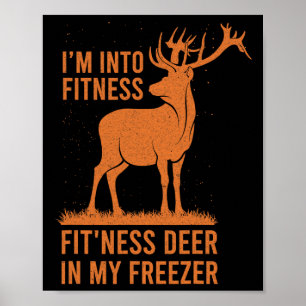 Poster Mens Engraçado Vintage Hunter Eu estou na Malhação
