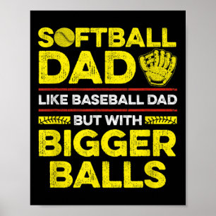 Poster Mens Fastpitch Softball Citação Para Seu Softball