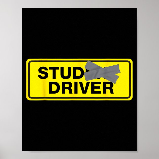 Poster Mens Funny New Driver  (Frente)