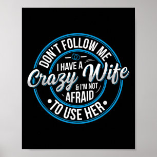 Poster Mens Funny Wife Citação De Casamento Para Marido