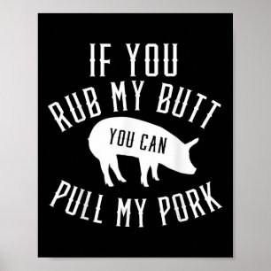 Poster Mens Griling T Shirt Funny Gift Pork Churrasco Smo