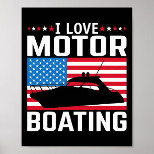 Poster Mens I Love Motor Barco Teto Nitro B