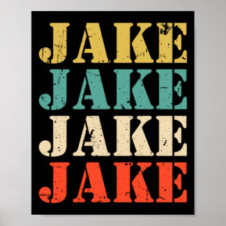 Poster Mens Jake Retro Names Vintage Style Personalized