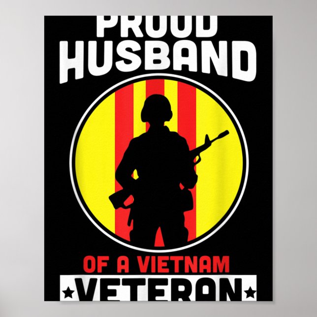 Poster Mens Orgulhosos Marido De Um Veterano Vietnã Ameri (Frente)