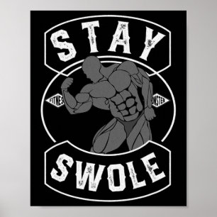 Poster Mens Permanecem No Ventilador Do Swole Bodybuildin