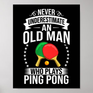 Poster Mens Ping Pong - Tênis Jogador de Mesa Balls Ga