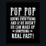 Poster Mens Pop Pop Sabe Tudo Dia de os pais Engraçado<br><div class="desc">Mens Pop Pop Sabe Tudo Dia de os pais Engraçado Pop Pop avô Gift. Presente perfeito para seu pai, mãe, pai, homens, mulheres, amigos e familiares no Dia de Ação de Graças, Dia de Natal, Dia de as mães, Dia de os pais, 4 de julho de 1776 Dia Independente, Dia...</div>