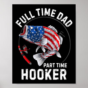 Poster Mens Que Pescariam Bandeira Americana Cheio P