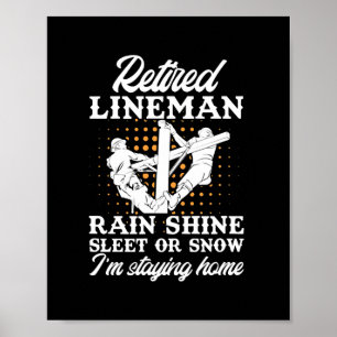 Poster Mens Reformados Lineman Lineworker