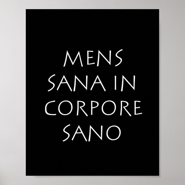 Poster Mens sana no corpore sano (Frente)