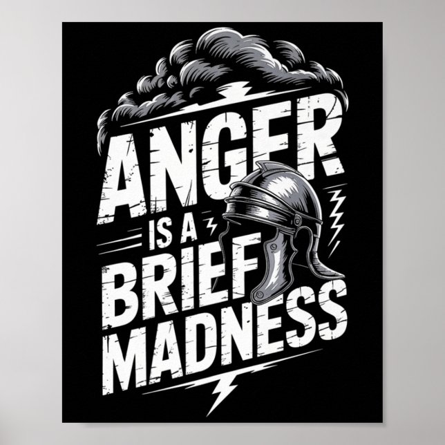 Poster Mens Seneca Stoic Philosoper Citando Ruas Motivaci (Frente)