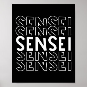 Poster Mens Sensei Artes Marciais Karate Judo Training Co