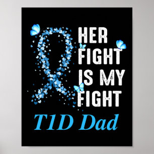 Poster Mens Sua Luta É Minha Luta Contra O Pai T1D Tipo 1