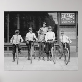 Póster Mensageiros do Telegrama, 1911. Foto Antiga