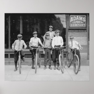 Póster Mensageiros do Telegrama, 1911. Foto Antiga