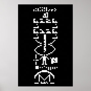 Póster Mensagem Binária Arecibo 1974