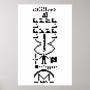 Póster Mensagem Binária Arecibo 1974