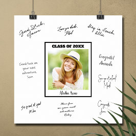 Poster Mensagem de assinatura de Festa de formatura de fo