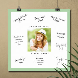 Poster Mensagem de assinatura de formatura de foto COLORI