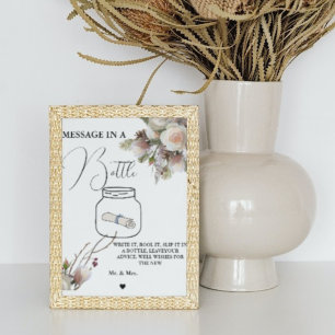 Poster Mensagem de casamento no inverno num cartaz de gui