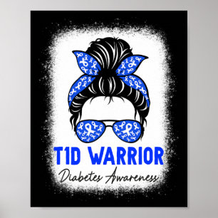 Poster Mensagem de Consciência do T1d pelo Guerreiro do D