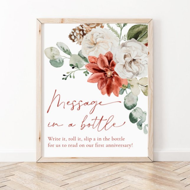 Poster Mensagem de Natal Vermelho Em Um Jogo De Botão (Criador carregado)