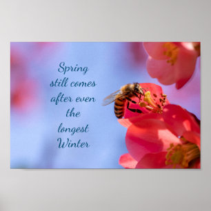 Poster Mensagem de Primavera inspiração