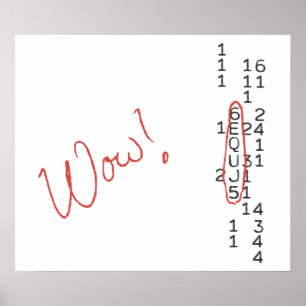 Póster Mensagem de SETI do sinal do wow