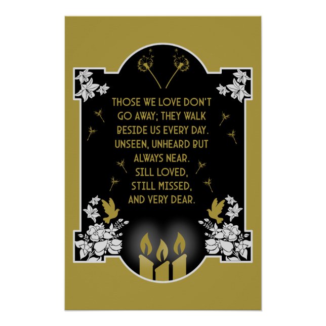 Póster Mensagem de Suporte de Condolências (Frente)