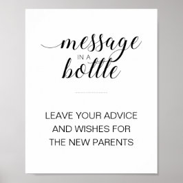 Poster Mensagem Em Uma Garrafa Dicas Para Novos Pais Chá 