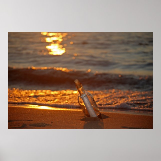 Póster Mensagem Num Frasco (Frente)