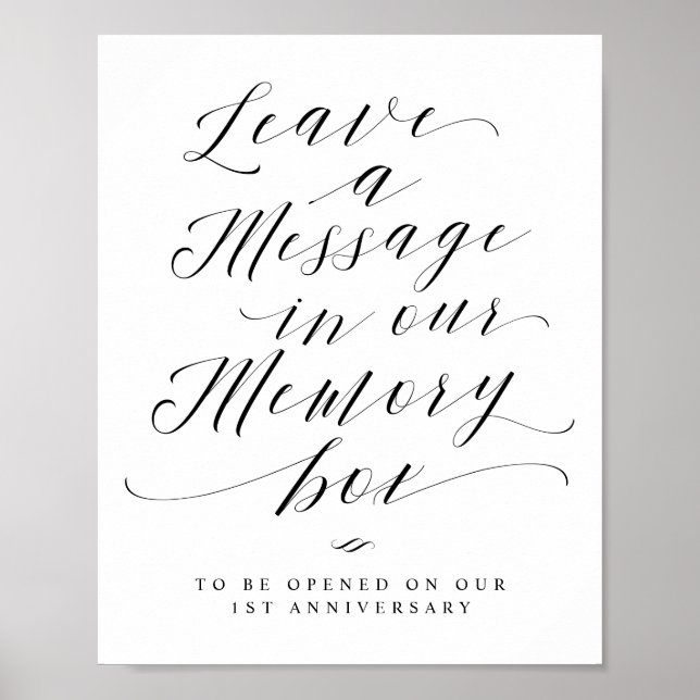 Poster Mensagem para nosso Sinal de Casamento de Script d (Frente)