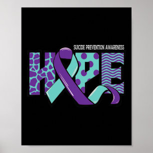 Poster Mensagem sobre prevenção suicida Sensibilização pa