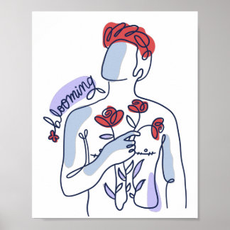 Poster Mensagens de movimento de positividade do corpo