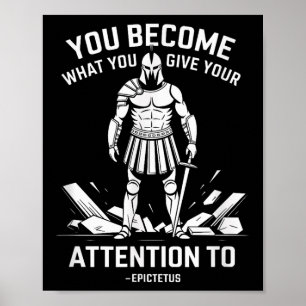 Poster Mental Resistência Citação Estática Homens Epictet