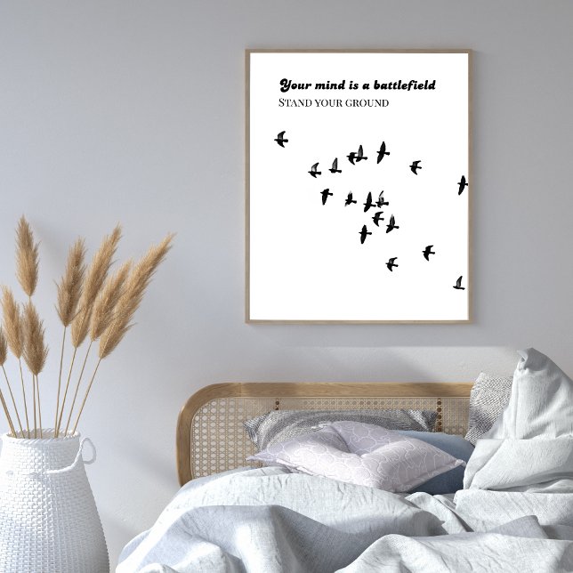 Poster Mentalidade Cristã – Arte Cristã Metanoia para Par (Christian wall art to renew your mind and bring God’s peace into your home.)