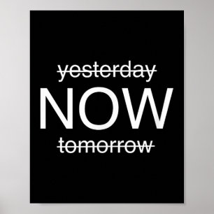 Poster Mentalidade Positiva – Viva o Momento Motivacional